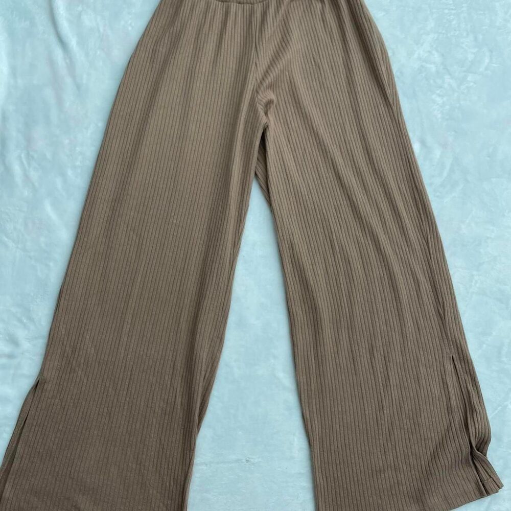 Abercrombie & Fitch Wide Leg Lounge Pants Women M Cozy - Picture 2 of 4